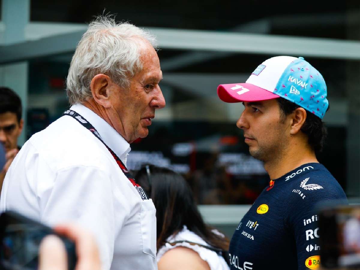 Sergio Perez and Helmut Marko (via GPfans.com)