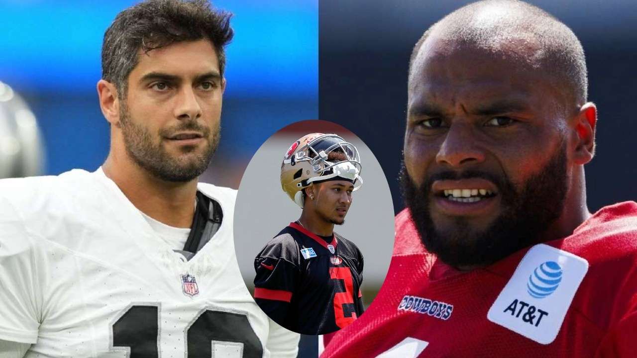 Jimmy Garoppolo admits being in a similar situation as Cowboys QB Dak Prescott with a young QB like Trey Lance knocking on the door for his spot