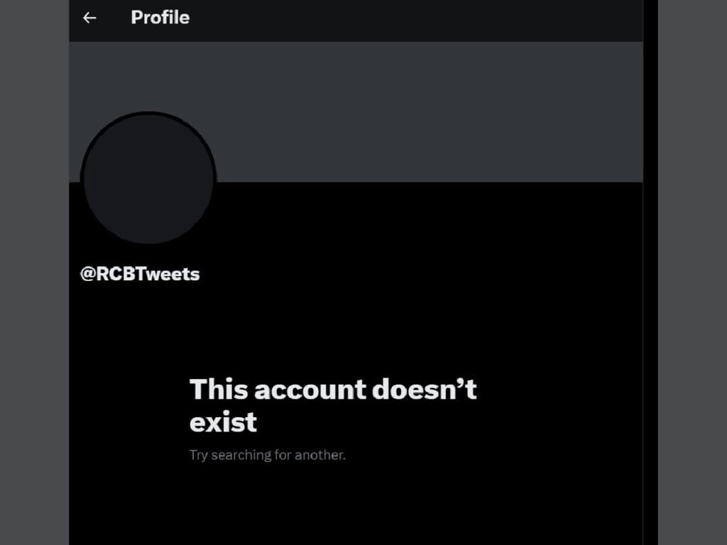 RCB Twitter deactivated