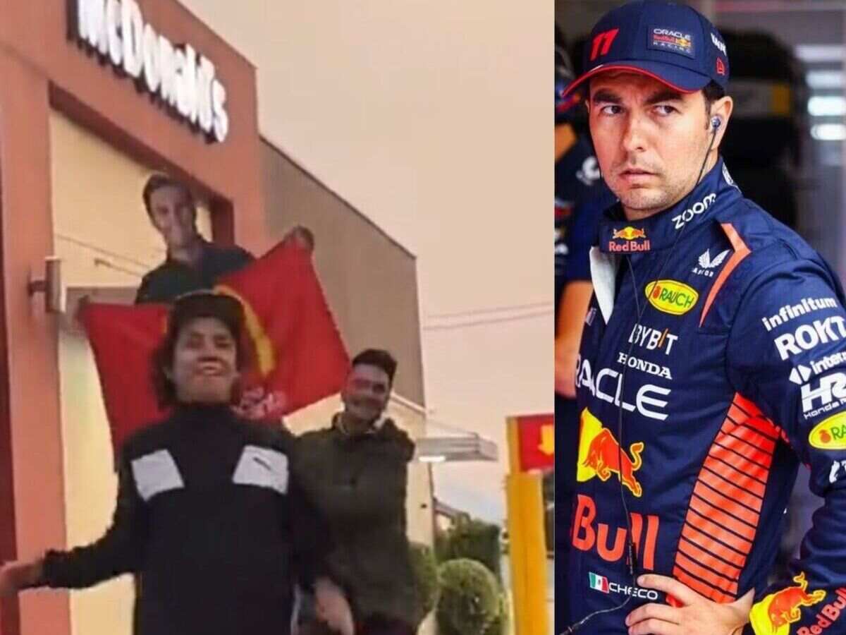 WATCH: Fans spotted stealing Sergio Perez’s cut-outs from McDonald’s