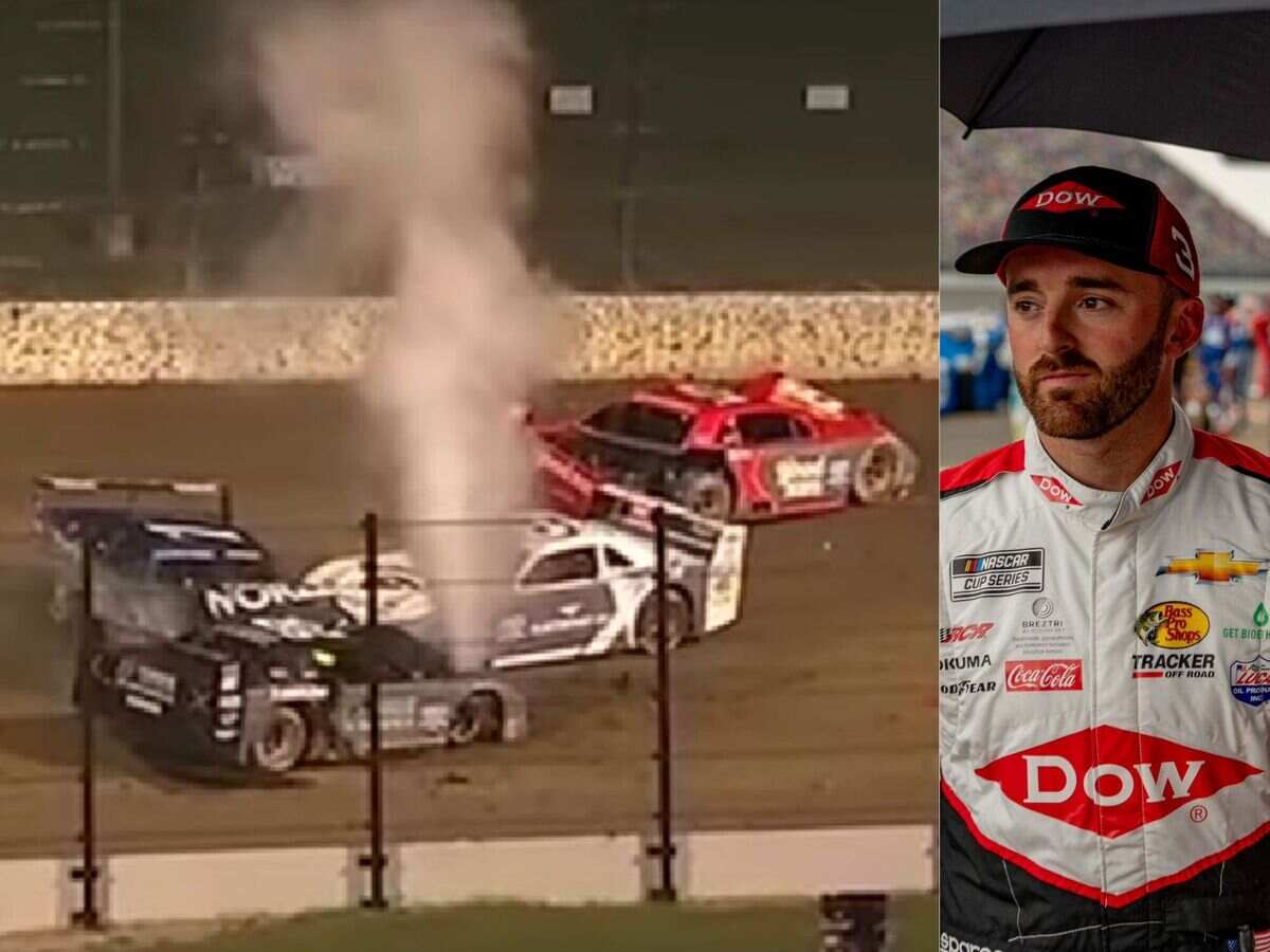 WATCH: “Ruins everything he races”- Fans react as Austin Dillon triggers a multi-car pile-up during his SRX debut at Eldora Speedway