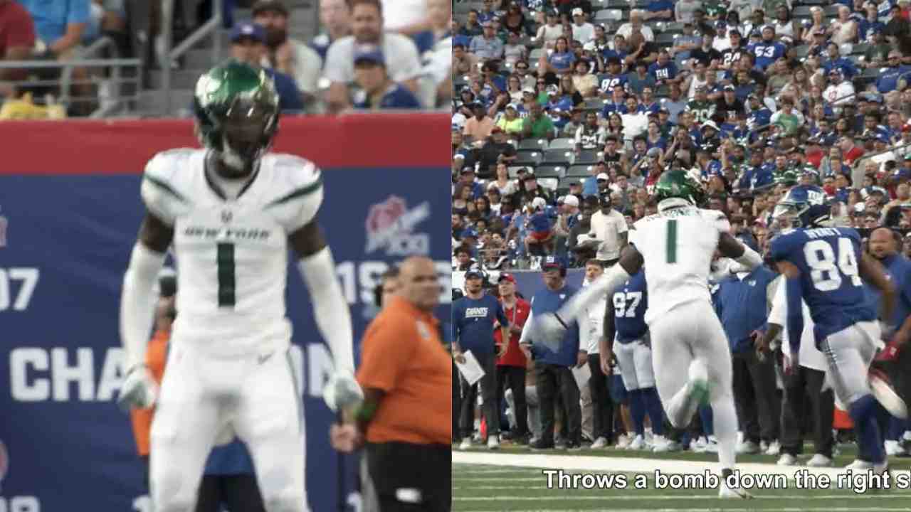 WATCH: “The f**k is he doing?” – Sauce Gardner HYPED up against Giants WR Jalin Hyatt shows his passion for the game