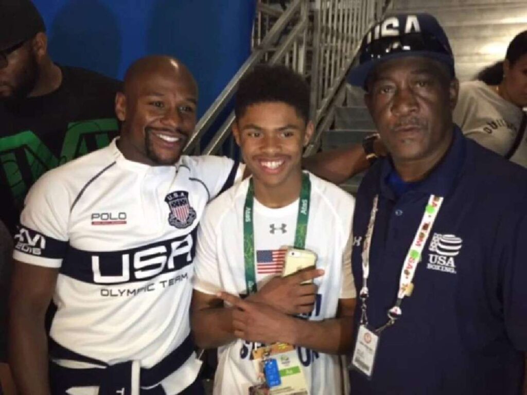 Shakur Stevenson and Floyd Mayweather