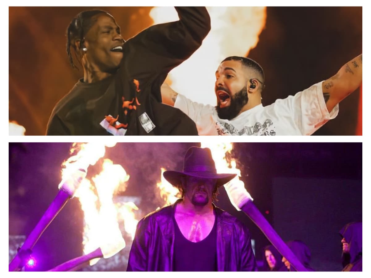 WATCH: Travis Scott comes out to WWE legend The Undertaker’s music at Drake concert, his first since the Astroworld crowd-crush tragedy