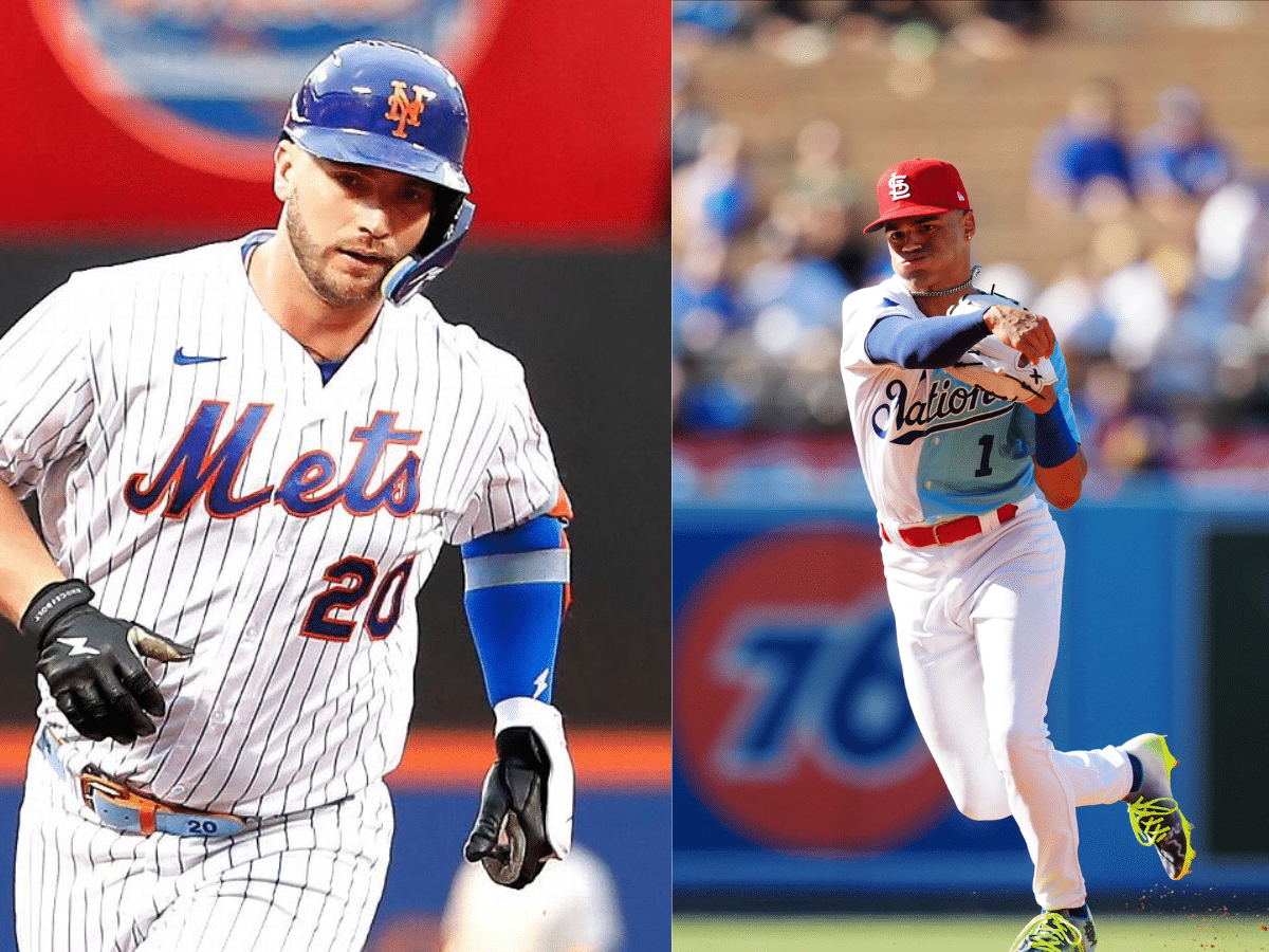 Pete Alonso and Masyn Winn [Image Credit: ESPN/Twitter]