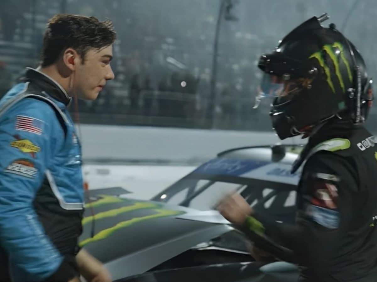 Sam Mayer and Ty Gibbs fight at the Martinsville race in 2022