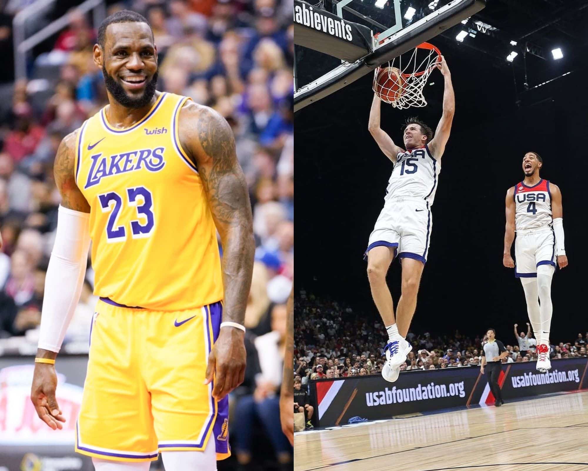 LeBron James sends a SHOUTOUT to ‘pumped’ Austin Reaves and ‘hype man’ Tyrese Haliburton on IG story after Team USA’s warm-up show