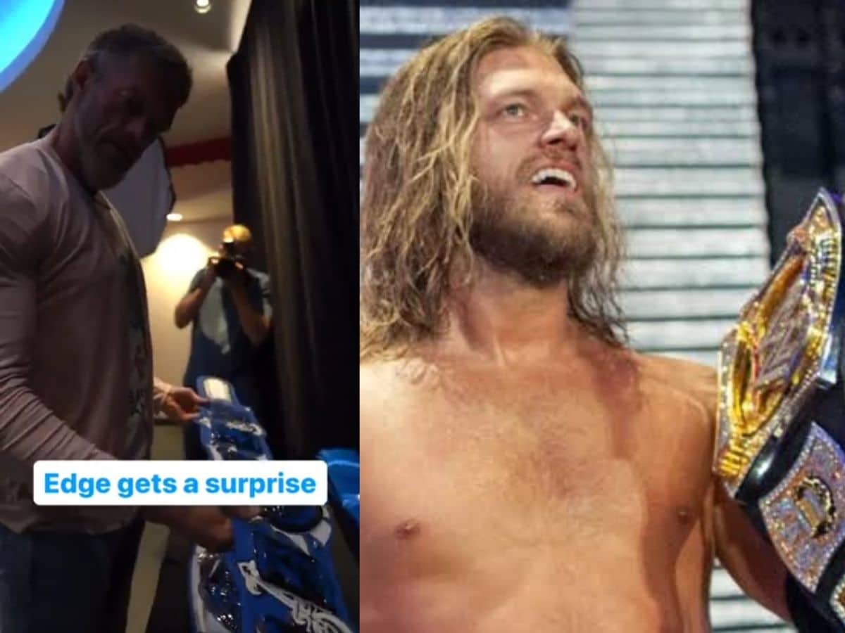 WATCH: Edge gets surprised with custom WWE Championship for his 25-year anniversary 