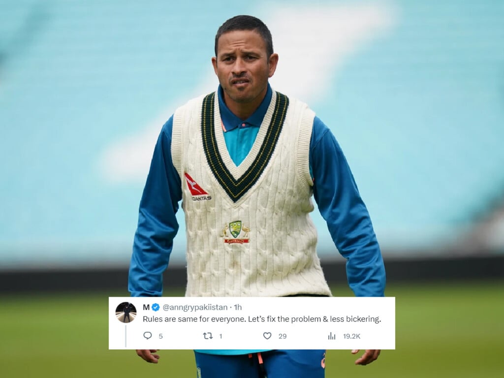 Usman Khawaja gets schooled by fans