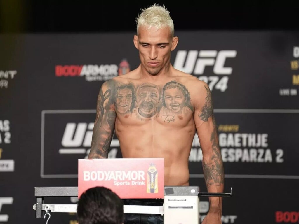 Charles Oliveira after a massive weight cut