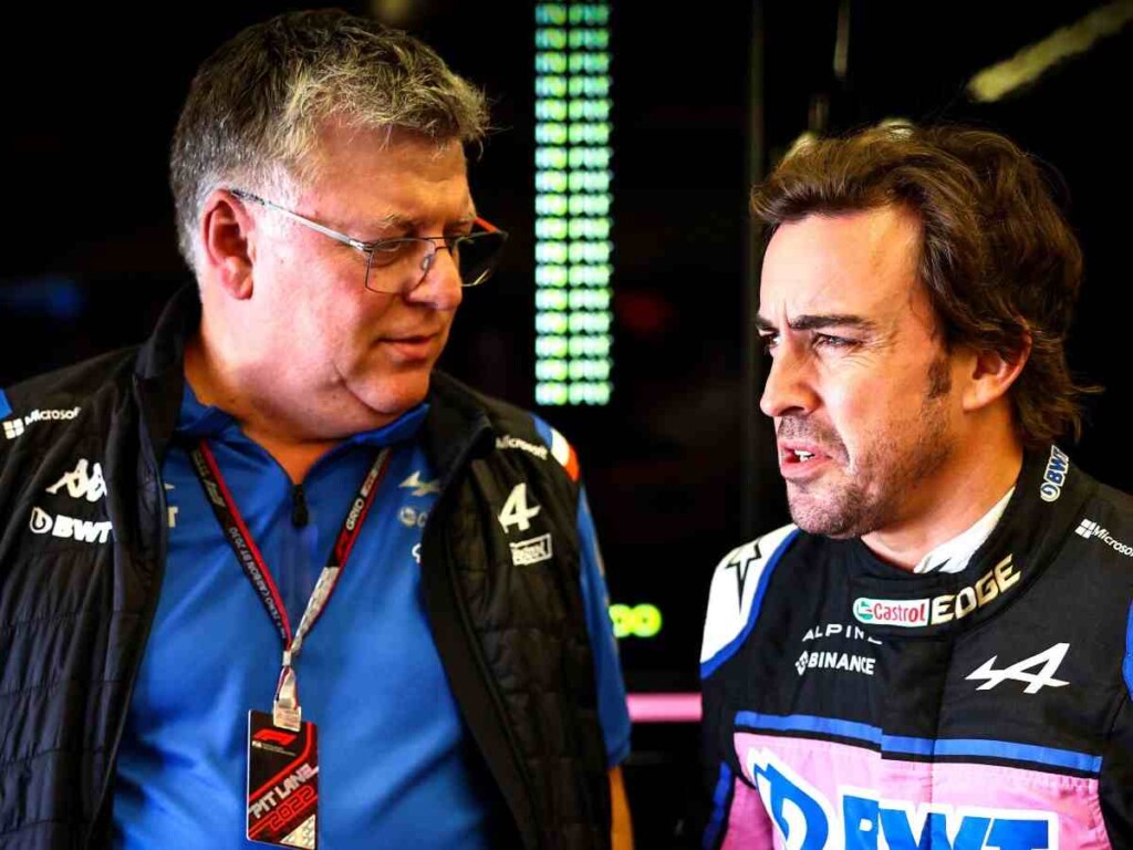 Fernando Alonso and Otmar Szafnauer