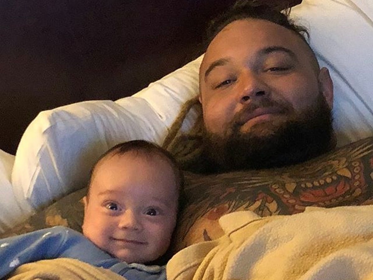 Knash Sixx Rotunda with his father, Bray Wyatt