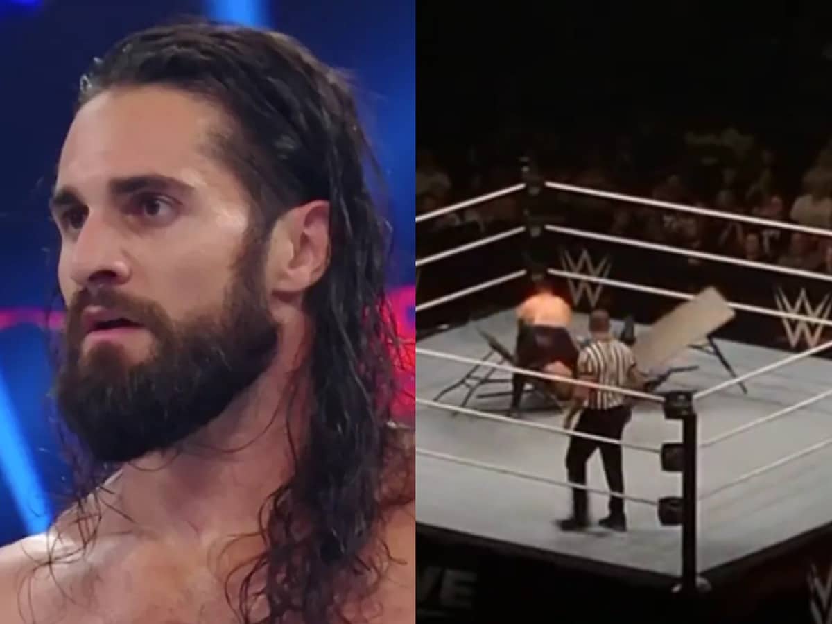 WATCH: Hilarious table botch by Seth Rollins and former Universal Champion at WWE Live Event