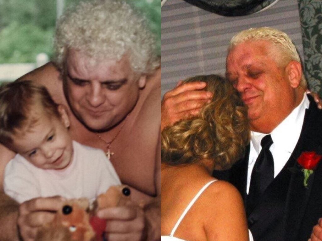 Teil Rhodes with her father, Dusty Rhodes