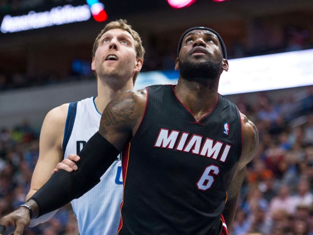 Dirk Nowitzki and LeBron James