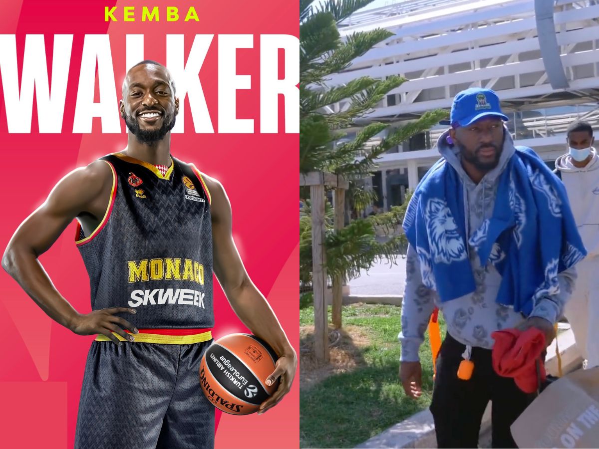 WATCH: Kemba Walker showing off his ‘big step’ from NBA to signing with AS Monaco Basket