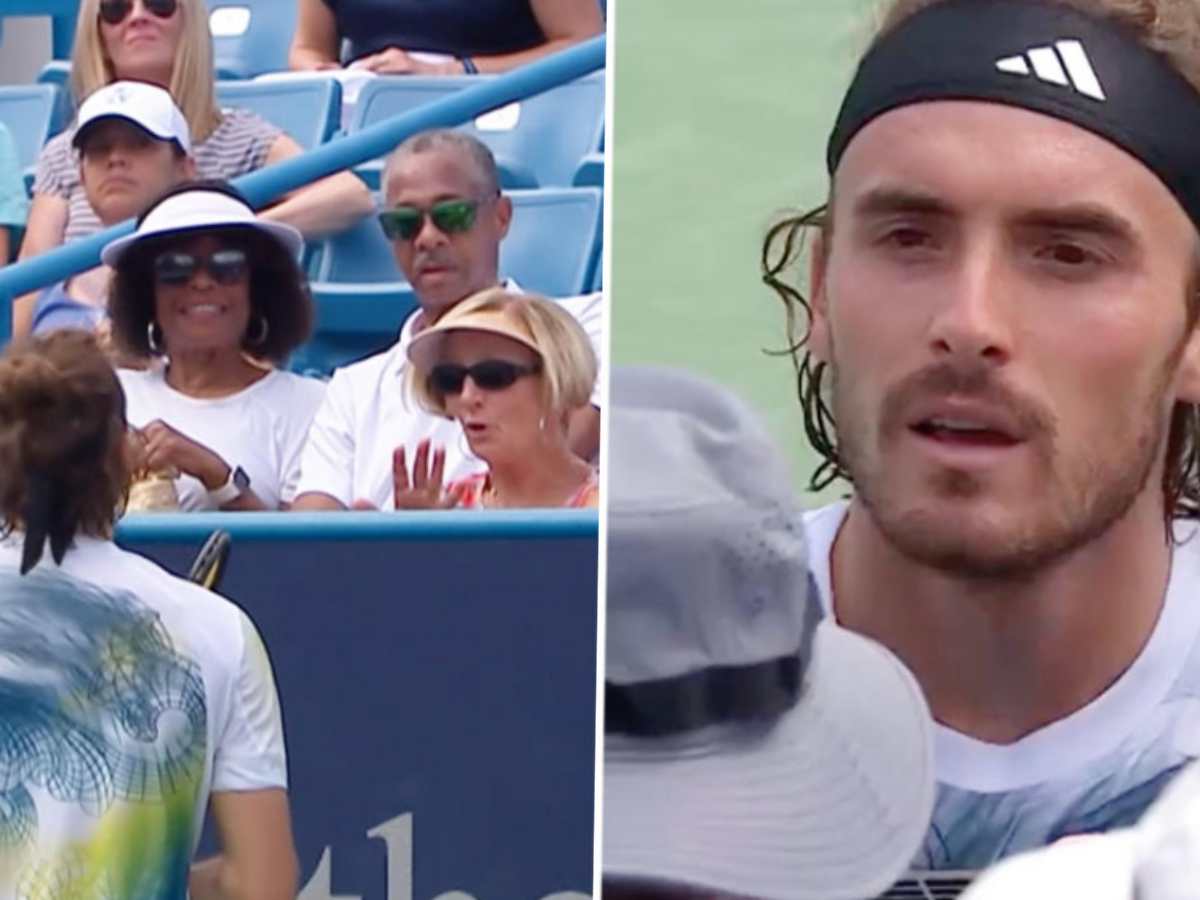 WATCH: Stefanos Tsitsipas left frustrated by spectators in a BIZARRE manner as the Greek complaints to the umpire