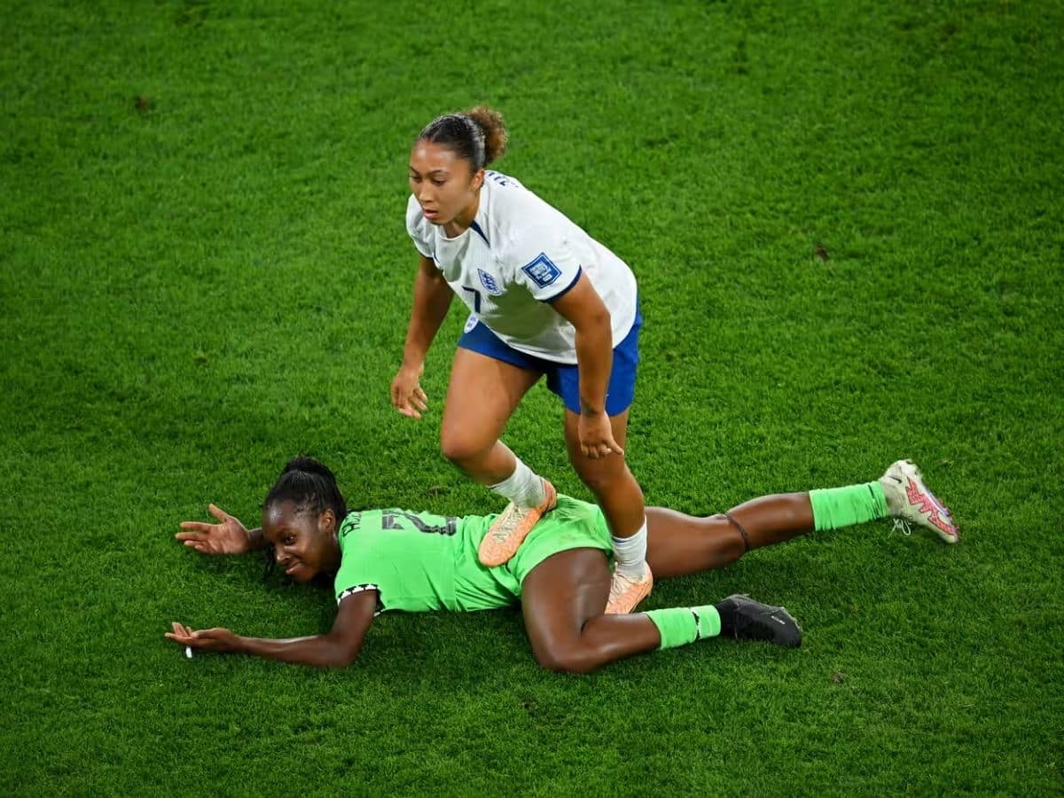 “Lifetime ban; Unfortunate”- Social media gives mixed reactions after Lauren James gets sent off for stepping over a rival player in 2023 FIFA Women’s World Cup