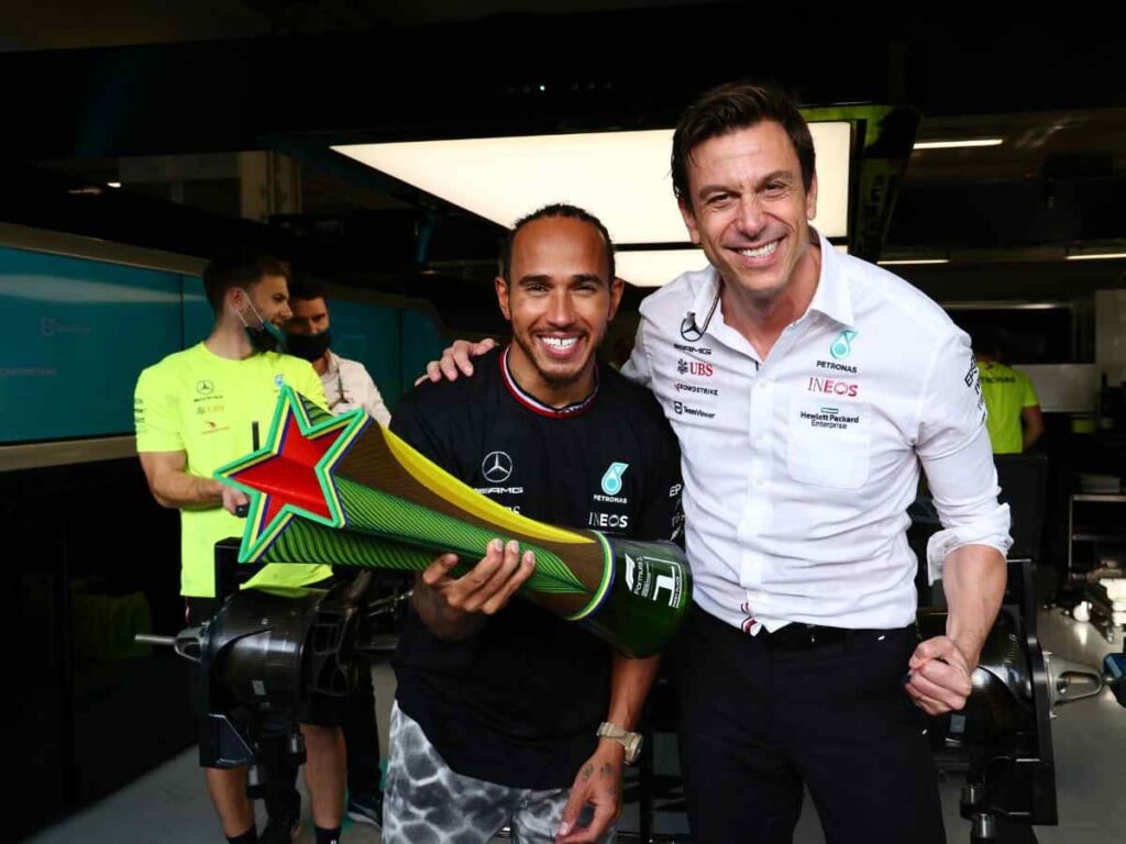 Lewis Hamilton and Toto Wolff