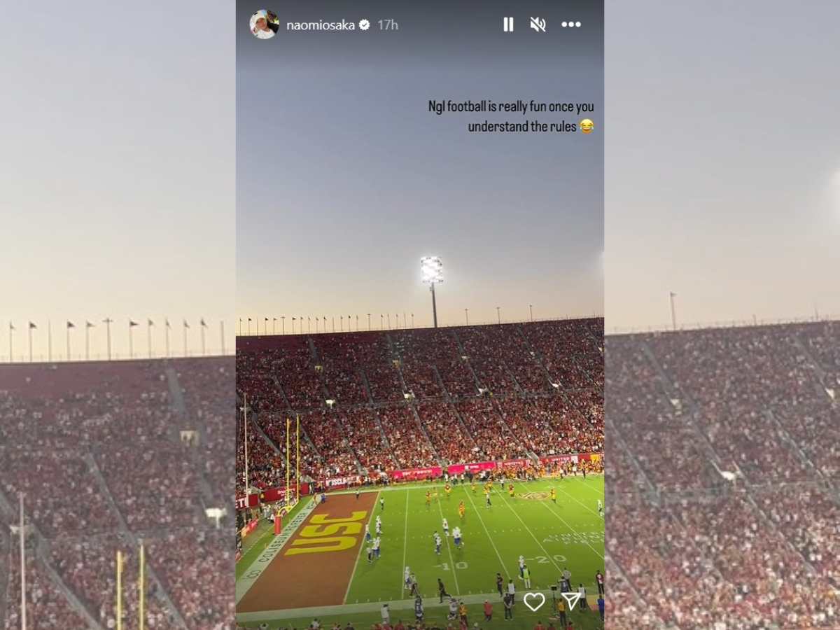 Naomi Osaka left mesmerized as she finally understands football rules after watching Caleb Williams lead USC to a blowout victory over San Jose State
