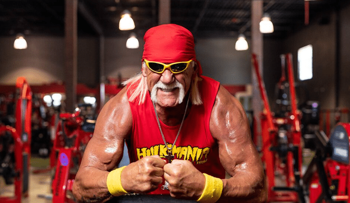 Hulk Hogan in the gym