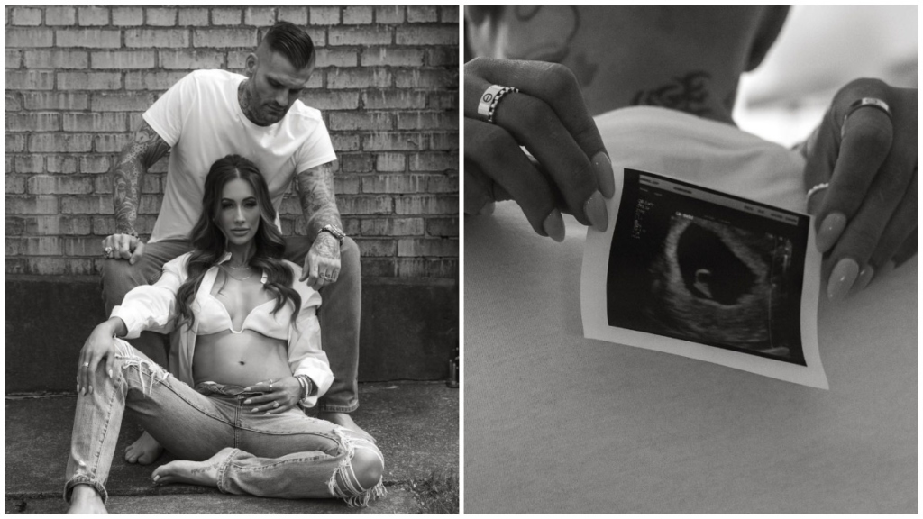 Corey Graves and Carmella during her pregnancy photoshoot