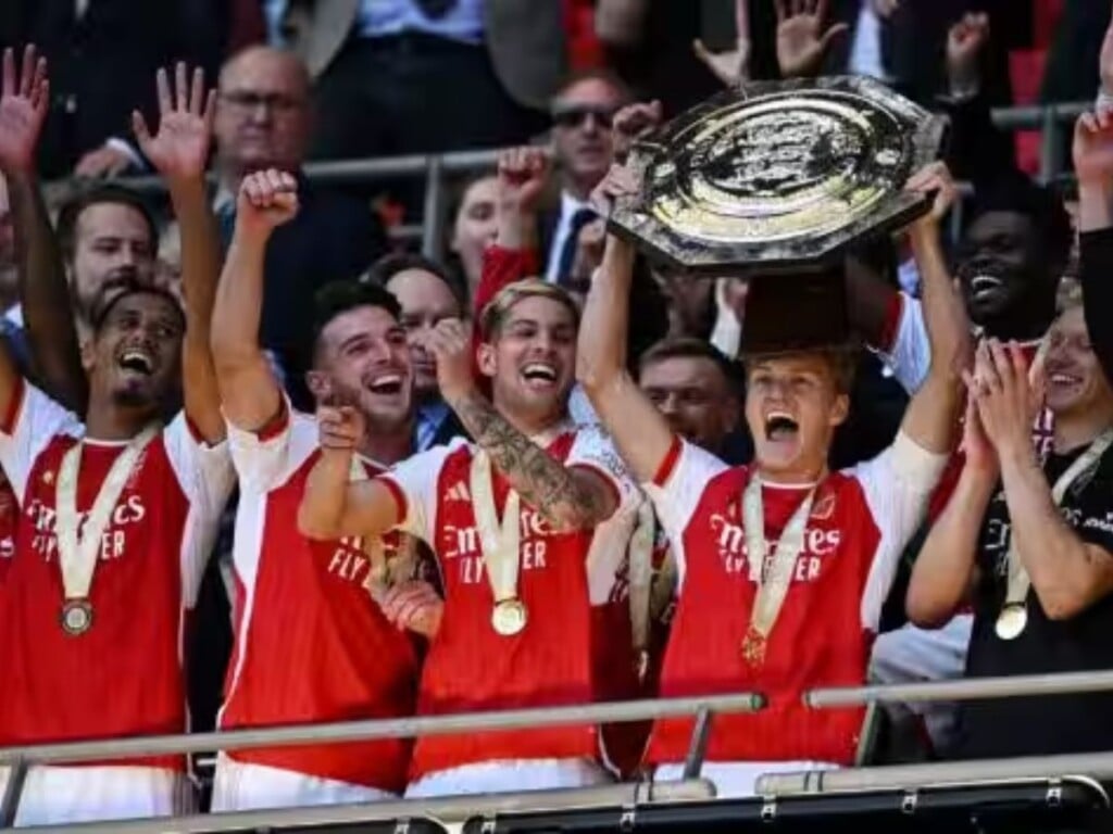 Arsenal lift the Community Shield (credits- Indian Express)