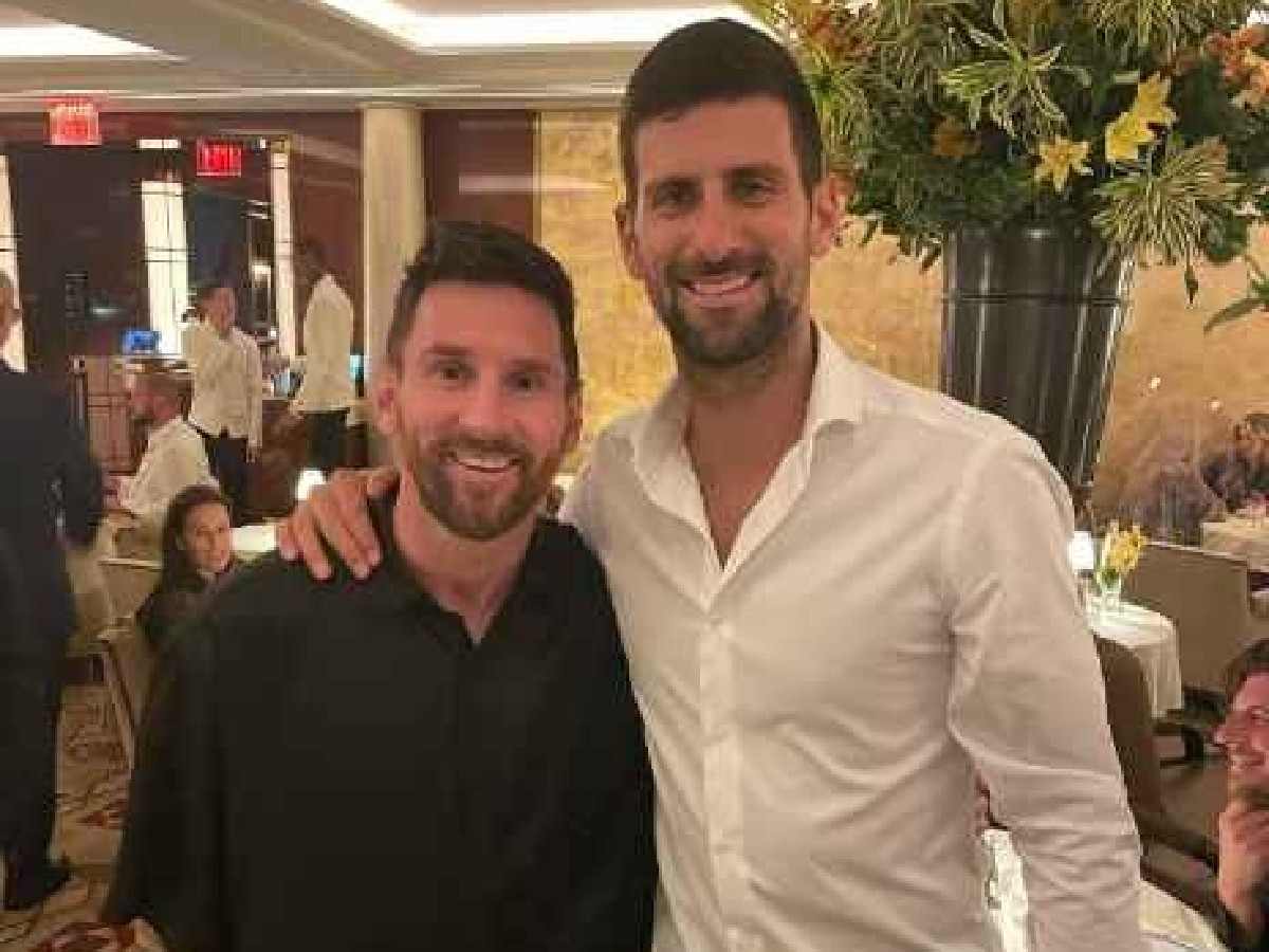 Novak Djokovic sends out a special message to soccer great Lionel Messi after their meeting in USA