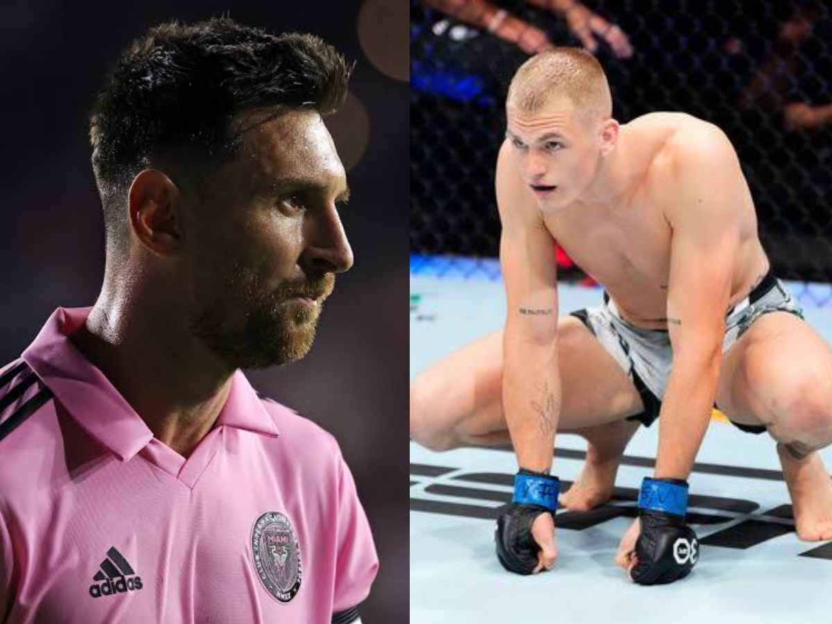 “He went to the game without a shirt,” UFC 292 star Ian Garry reveals winning free Lionel Messi shirt after Miami golf competition