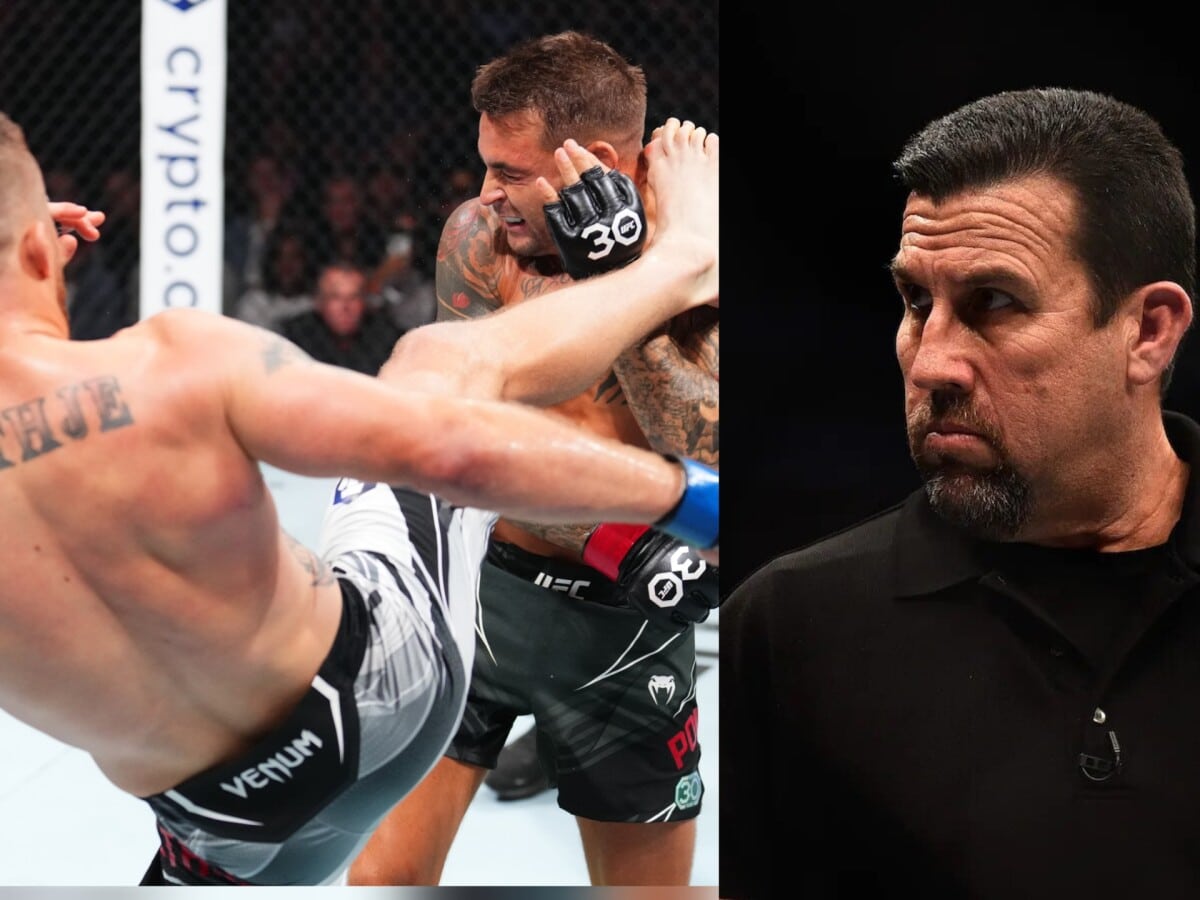 “I’ll trust what he says” – Veteran referee clears controversial debate around Justin Gaethje’s FLUSH headkick against Dustin Poirier at UFC 291