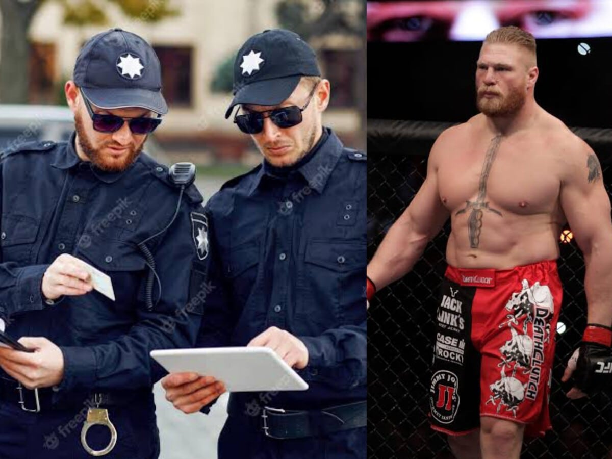 WATCH: When ruthless Brock Lesnar shoved cop out of the way during legendary UFC walkout