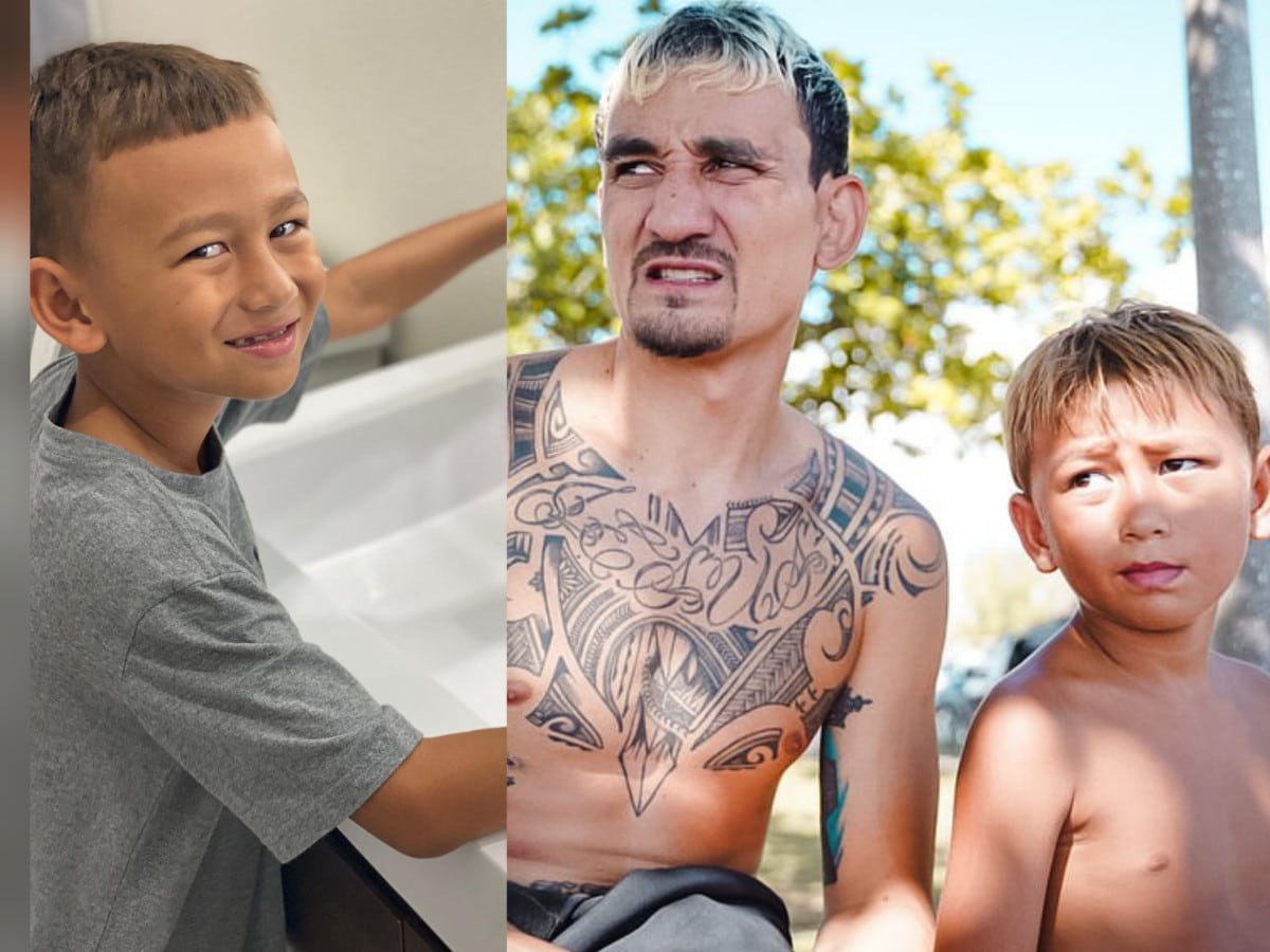 Max Holloway and his son, Rush Holloway