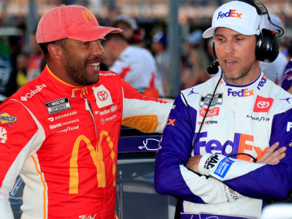 Bubba Wallace and Denny Hamlin