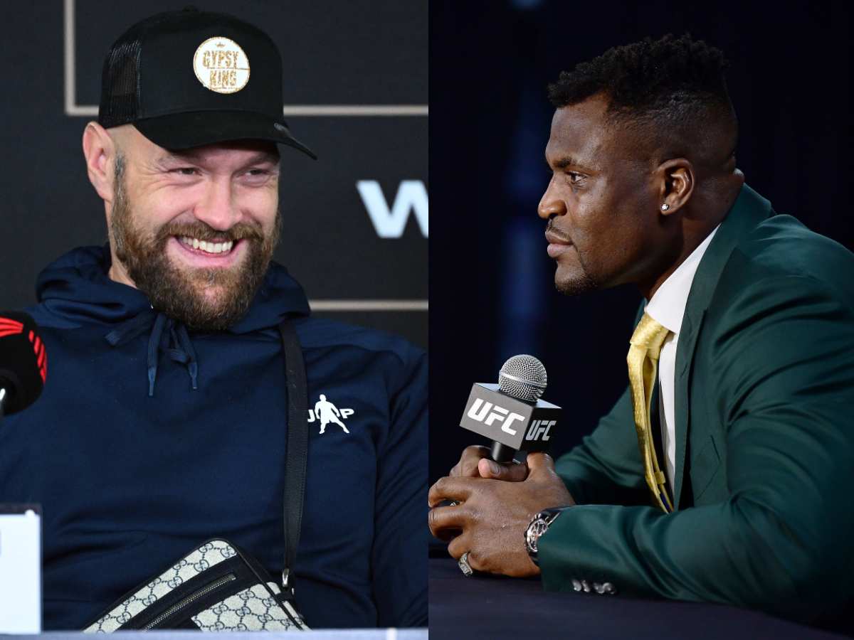 “I think I can beat him,” Confident Tyson Fury challenges Francis Ngannou to cage fight moments before press conference for Saudi boxing match