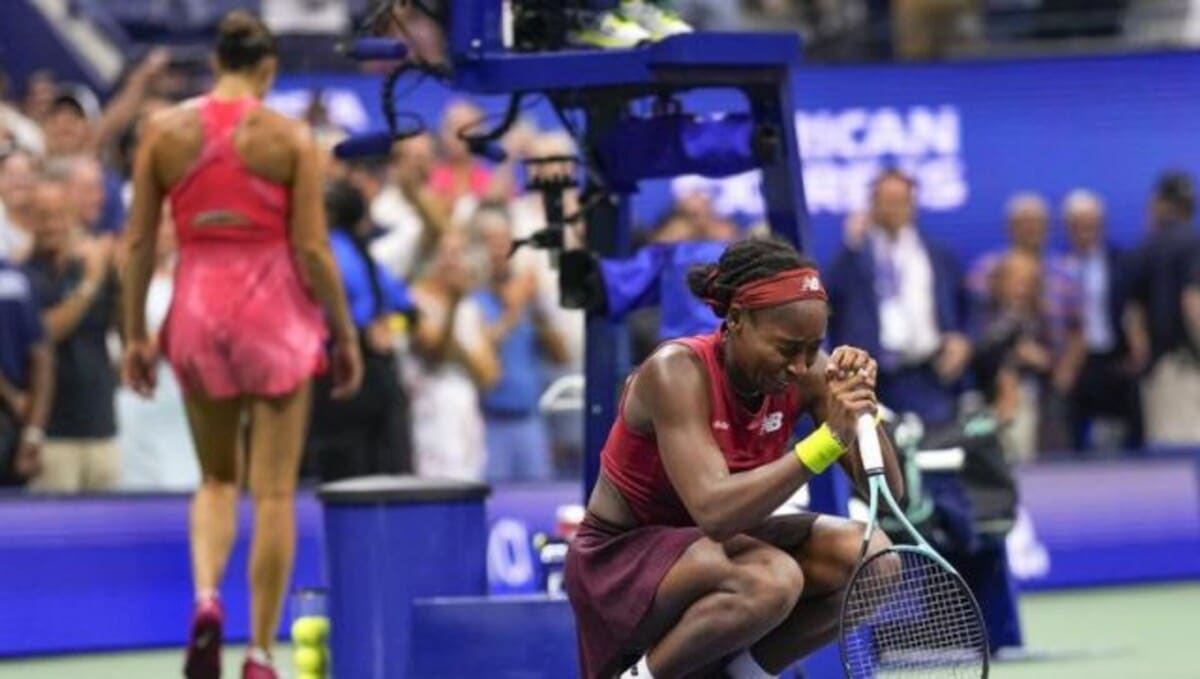 Coco Gauff after winning the finals