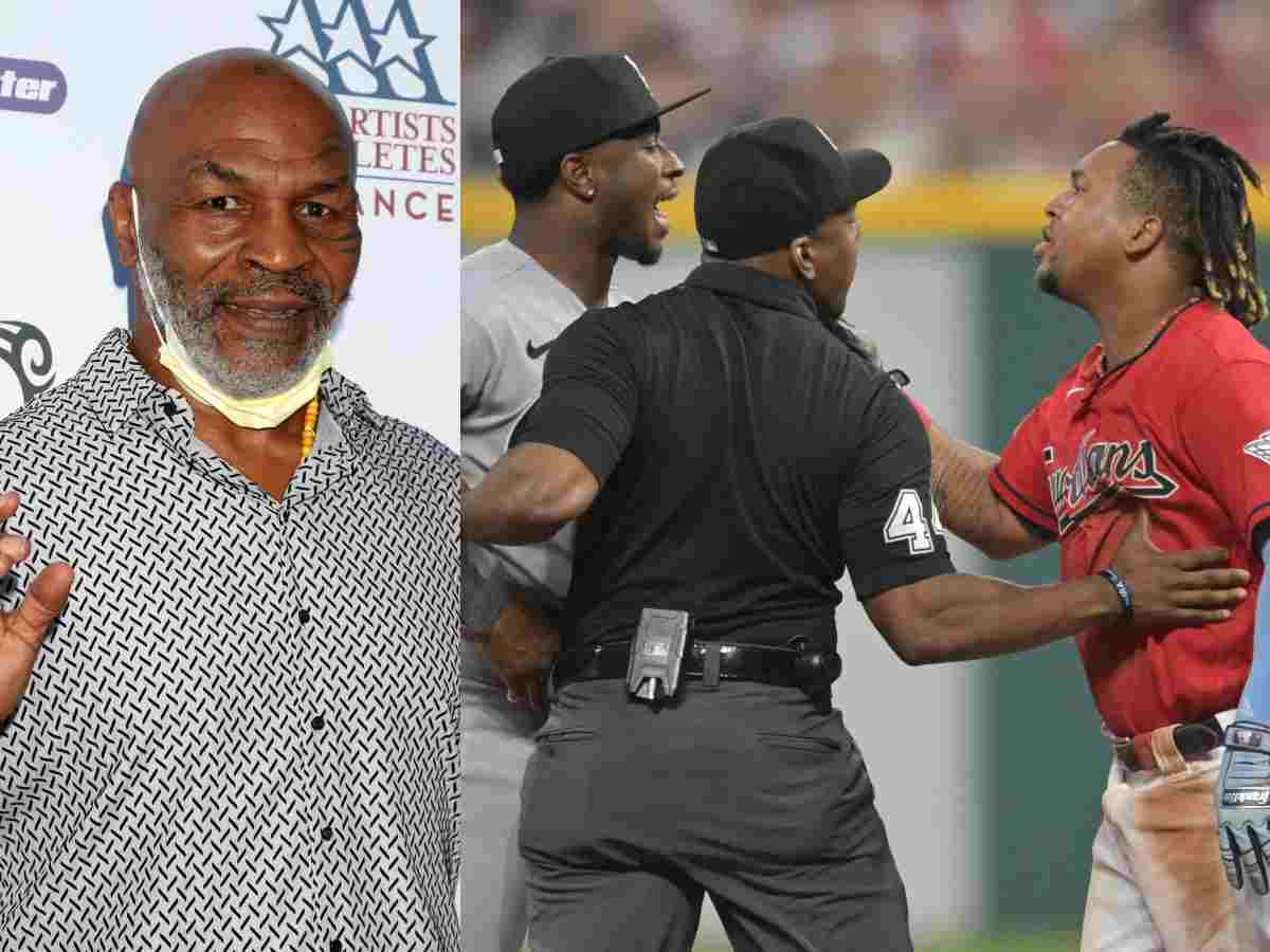 WATCH: Excited Mike Tyson reacts to recent VIRAL baseball video of Jose Ramirez knocking out Tim Anderson