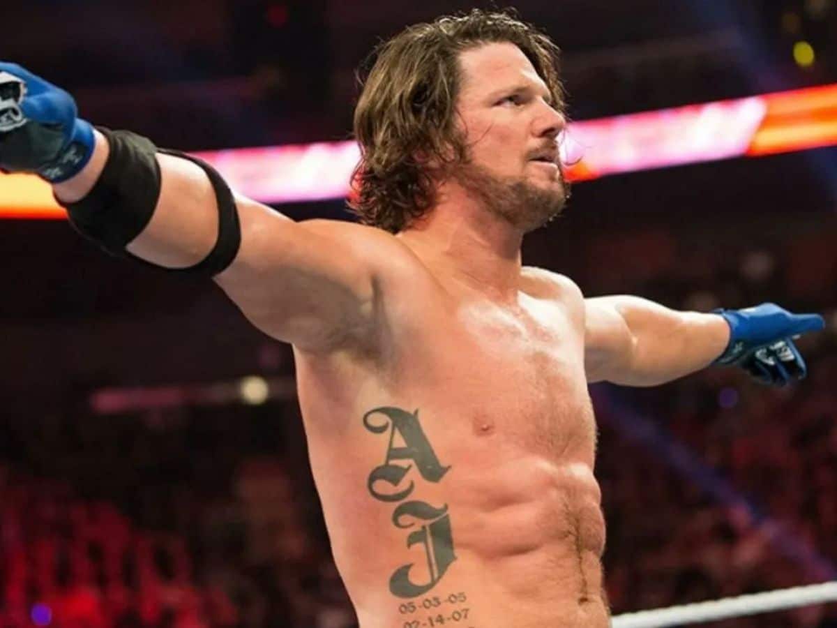 AJ Styles after winning a match