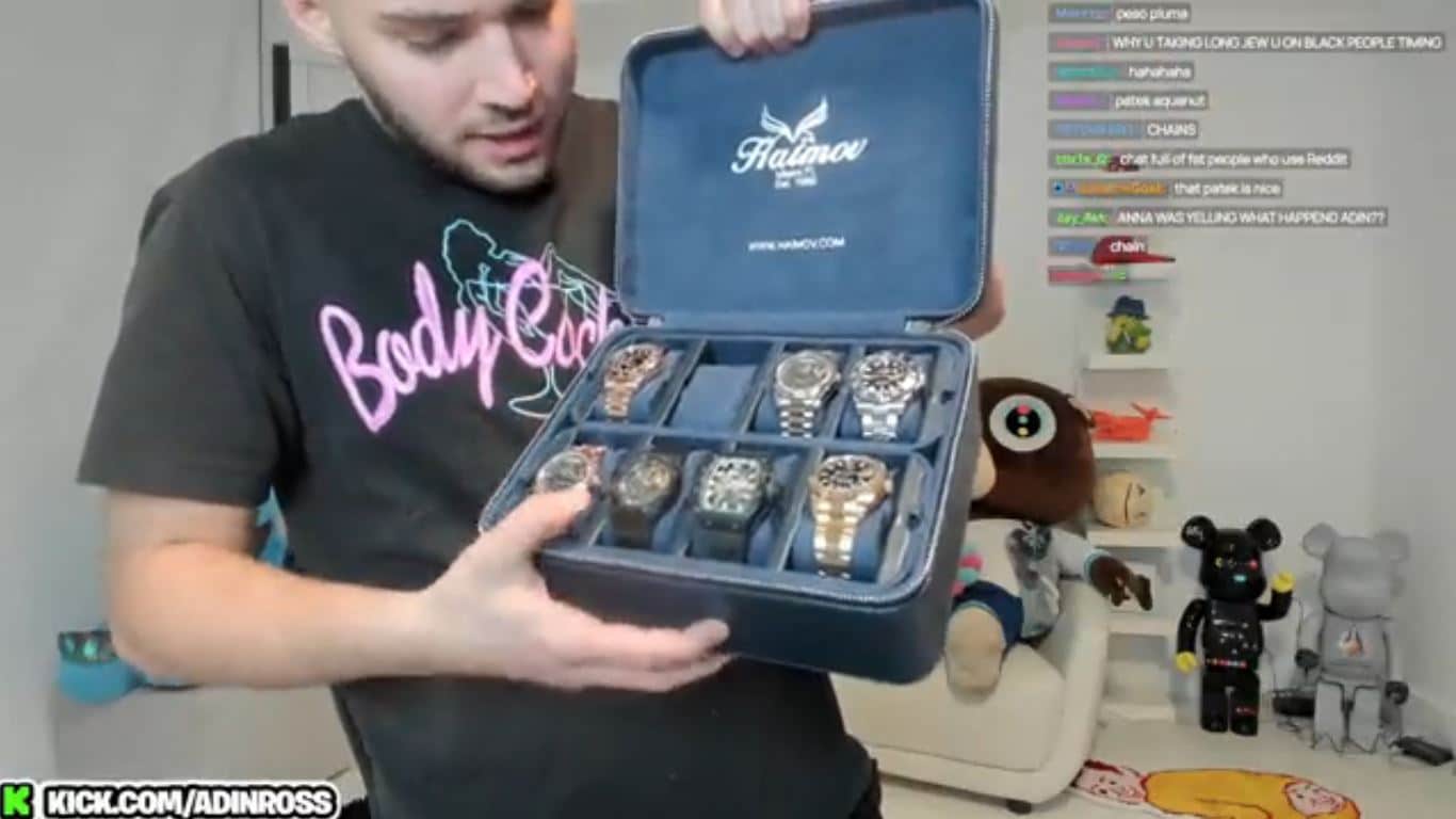 Adin Ross showcases his $5 million watch collection 