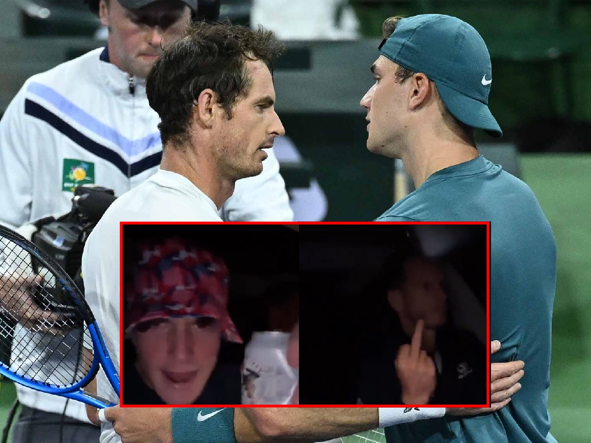 WATCH: A drunk Jack Draper celebrating Great Britain’s Davis Cup win annoys Andy Murray forcing the former World No. 1 to show him his ‘middle finger’ 