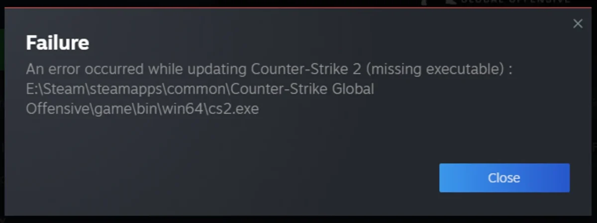 Counter-Strike 2: How to fix CS2.exe Missing Executable Error