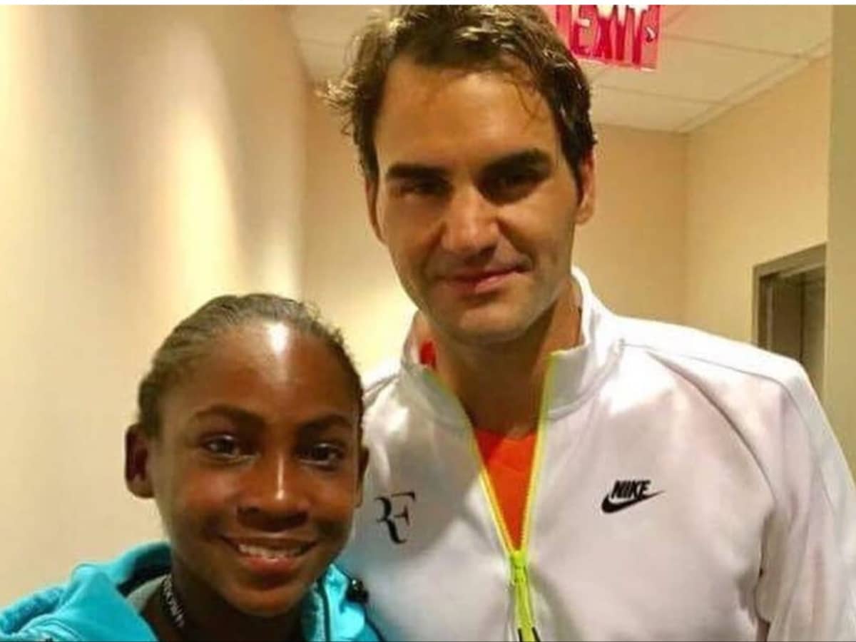 Coco Gauff and Roger Federer