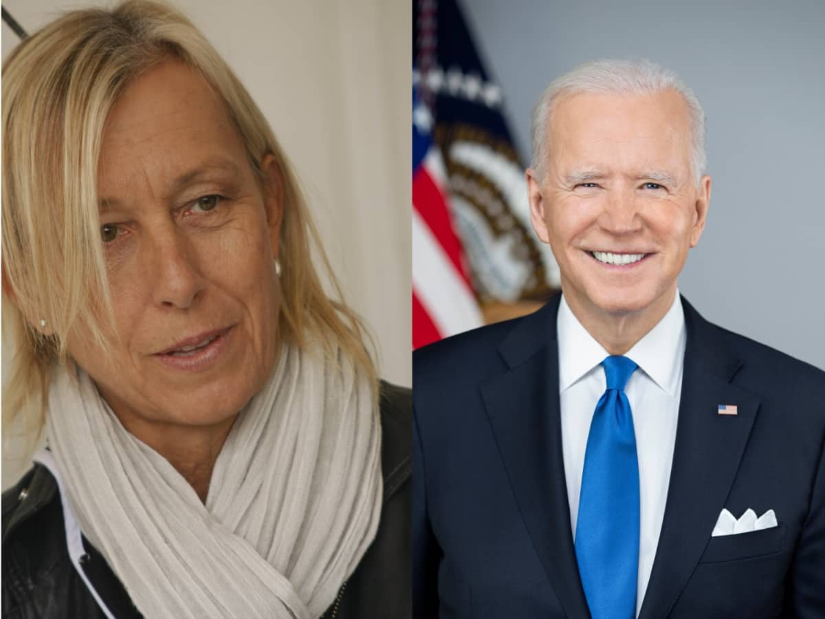 Martina Navratilova has a subtle reaction to President Joe Biden announcing raises for more than a million workers on federal contracts