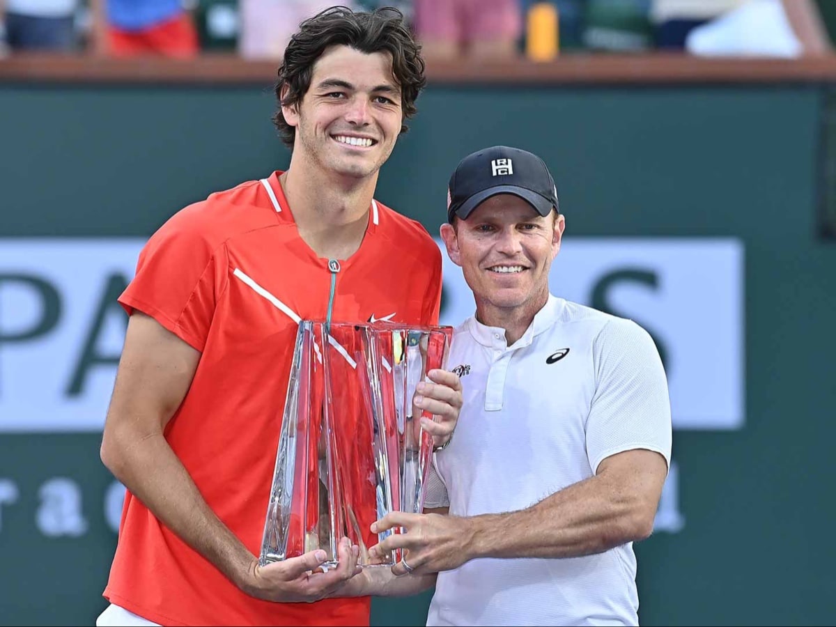 Taylor Fritz and coach Michael Russel (Credits: Tennis World USA)