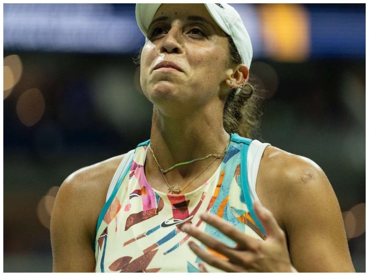 Madison Keys rolls out an emotional message after breaking down in tears during the post-match press conference after her semifinal loss at US Open