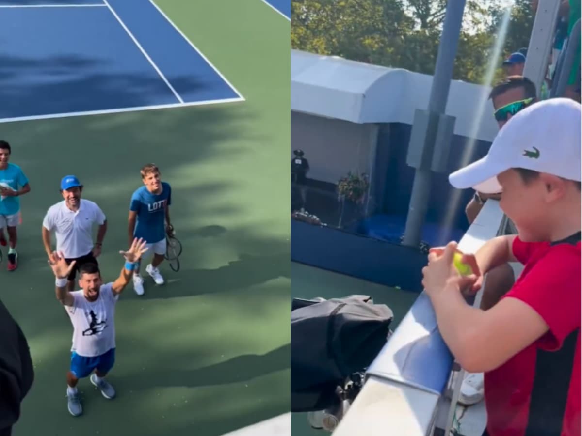 WATCH: “You have the most beautiful smile” – Novak Djokovic enjoys some RELAXING time with a little fan ahead of INTENSE US Open final against Daniil Medvedev