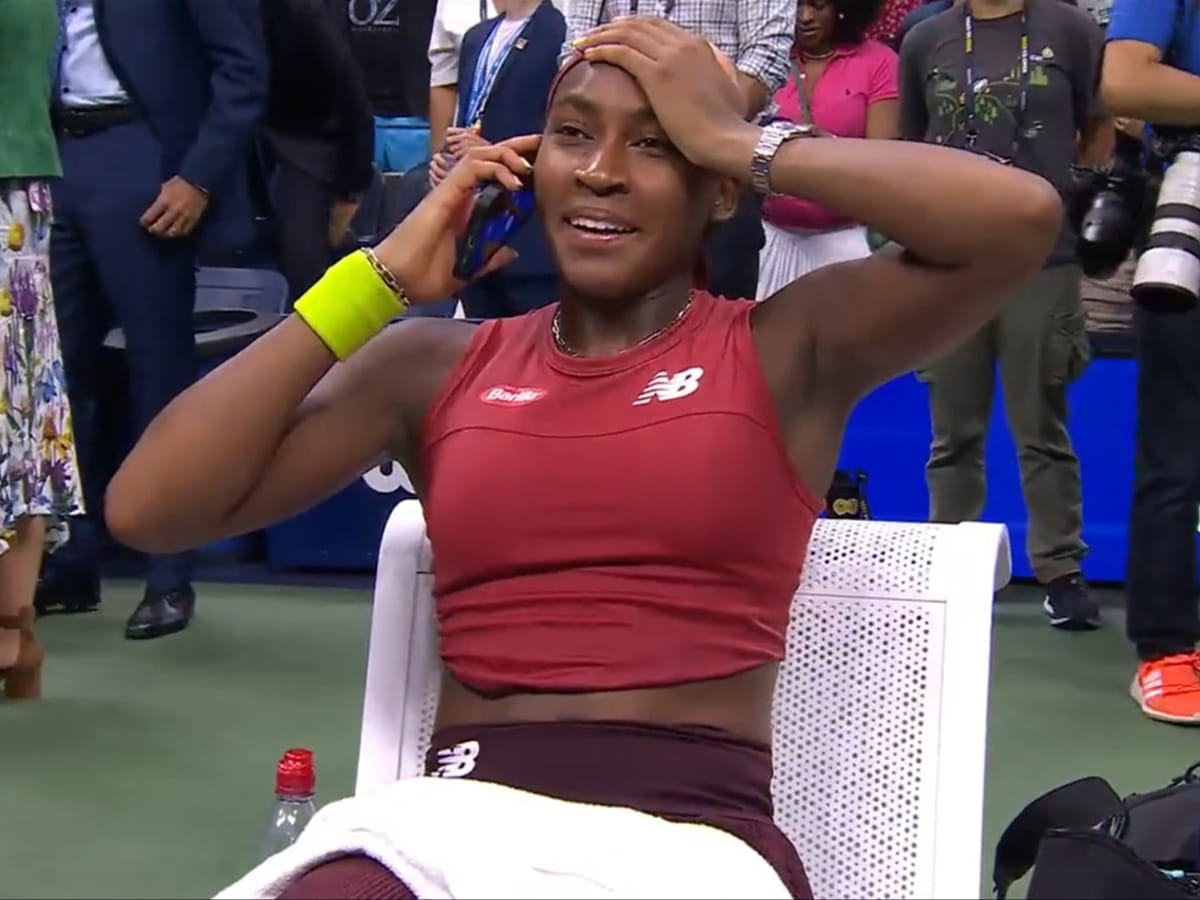 WATCH: ‘Shocked’ Coco Gauff speaks to a ‘mysterious’ person on phone moments after winning the US Open title