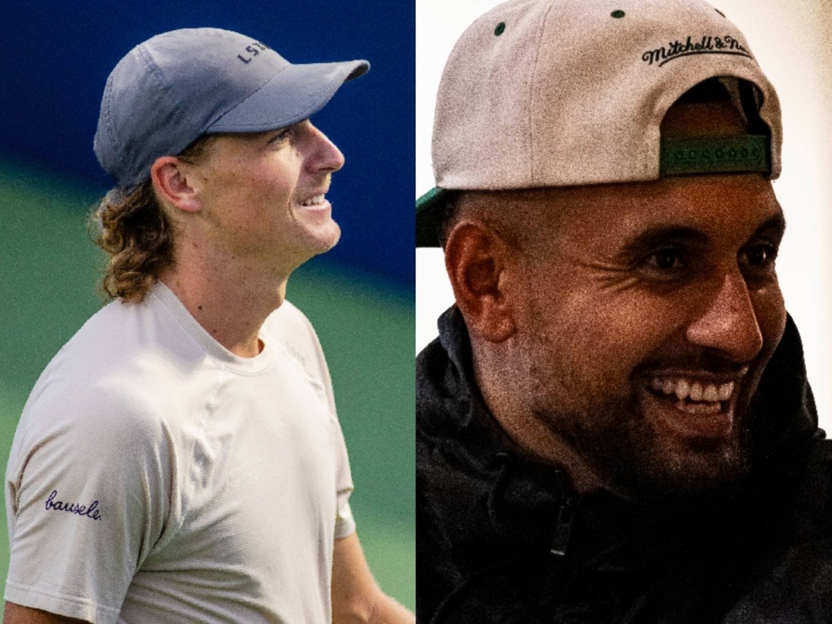 Nick Kyrgios replies to Max Purcell’s comment on his game as the Australian Davis Cup team participate in a fun activity