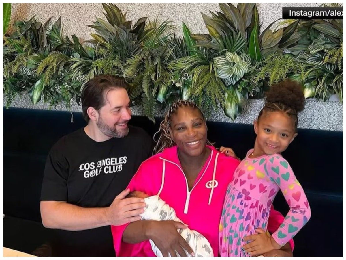 Serena Williams with her family (Via Instagram)