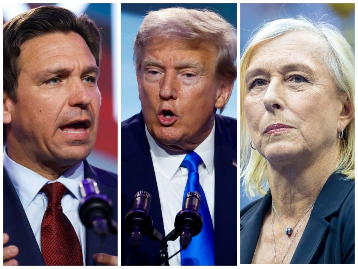 Martina Navratilova fires shots against Donald Trump and Ron DeSantis as support for the Floridian governor’s support reaches lowest point 