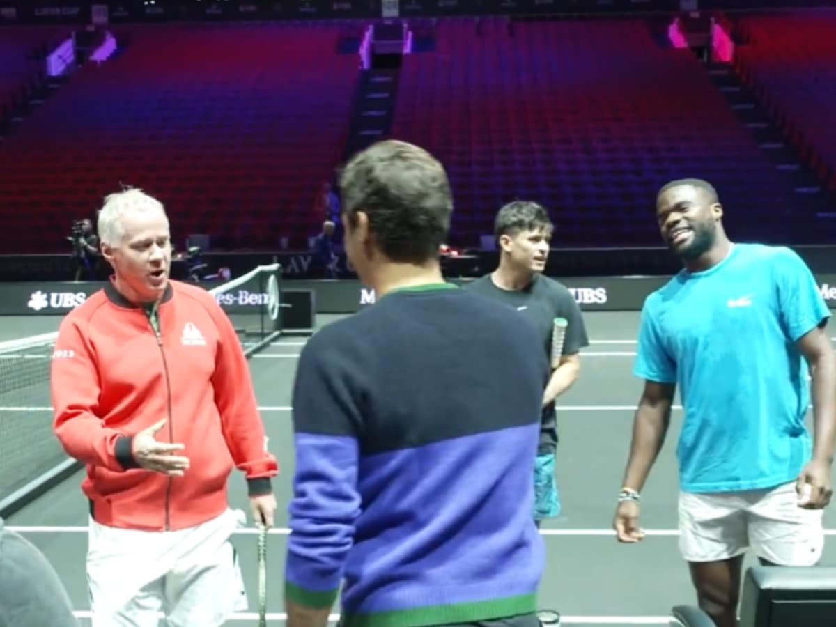 WATCH: “Last time you had a lot of tears,” Roger Federer becomes subject of playful hazing by Patrick McEnroe and Frances Tiafoe as they meet at the Laver Cup